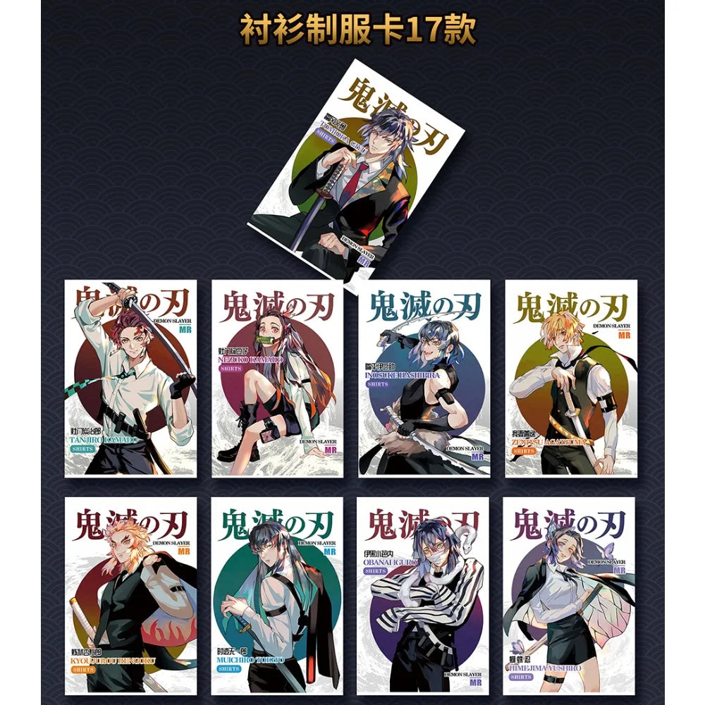 Demon Slayer Collection Card Black and White Tone Creative Line Draft Color Paper Card Encouraging Child's Christmas Gift Toys