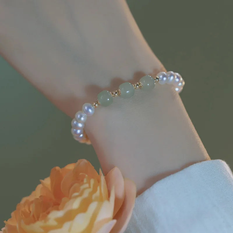 Natural White Opal Lucky Wealth Gelang Bracelet Beaded Bracelet Charm Lucky Wealth Bracelet for Men and Women Trendy Jewelry