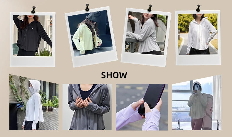 OhSunny Anti-UV UPF 50+ Sun Protection Coats Hooded Professional Sunscreen Loose Batwing Sleeve Outdoor Cycling