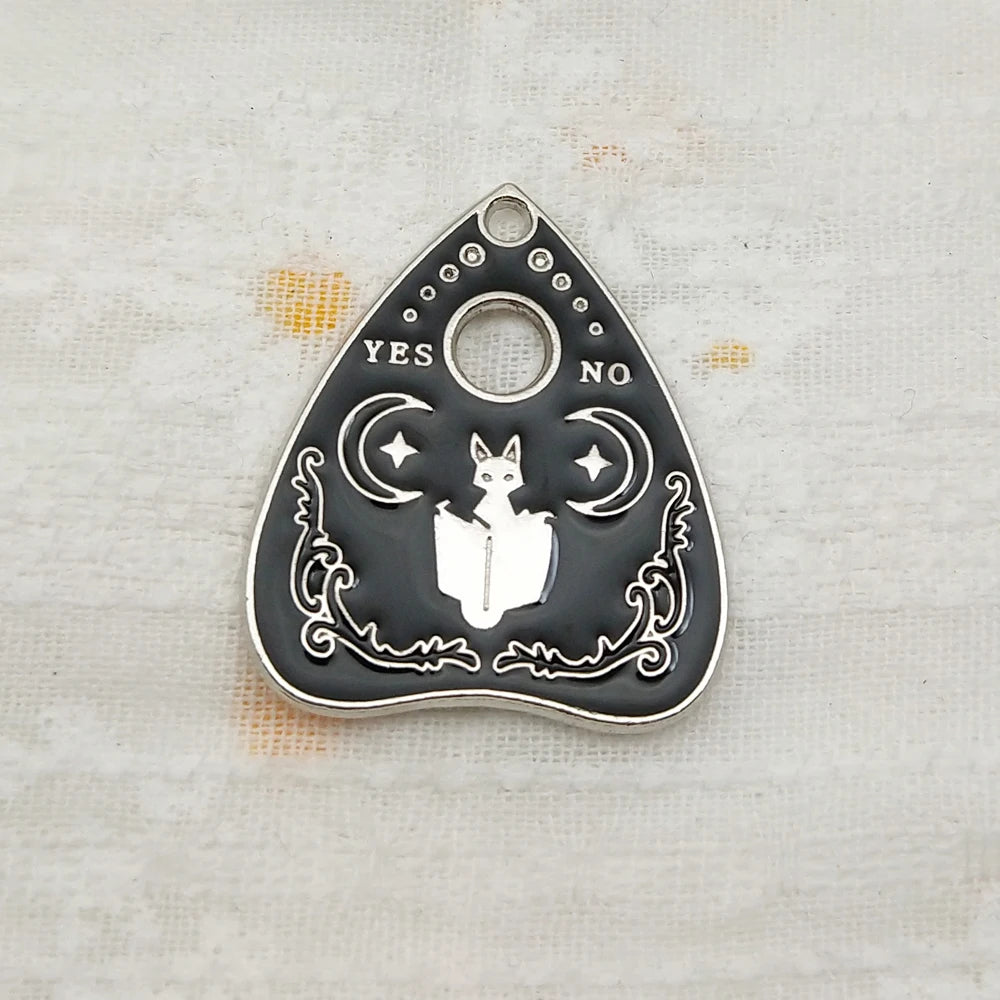 10pcs Cat Moon Bat Eye Charms for Jewelry Making Enamel Earring Phone Keychain Pendant Diy Accessories Alloy Metal White Plated