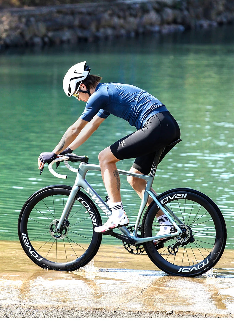 INBIKE Summer Men's Cycling Short Sleeve Bicycle Jersey Quick-Dry Road Bike Riding Shirt Man MTB Cycling Clothing with Pockets