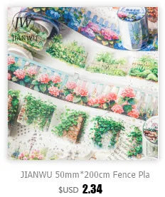 JIANWU 50mm*200cm Punk Circuit Series Vintage Laser Material Collage Landscaping PET Tape Creative DIY Journal Stationery