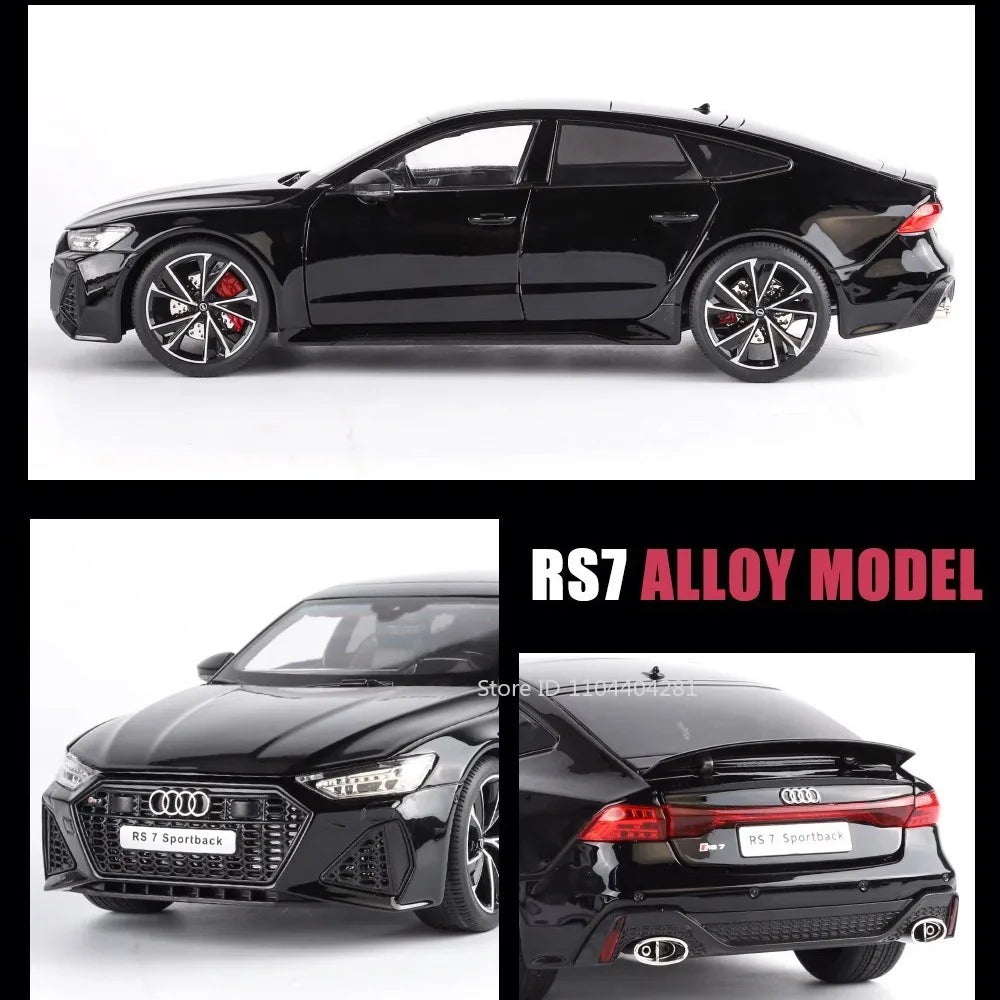 1:18 RS7 Range Rover Alloy Car Model Diecast Toy Sound Light 6 Doors Opened Shock Absorption Miniature Vehice Kid Christmas Gift