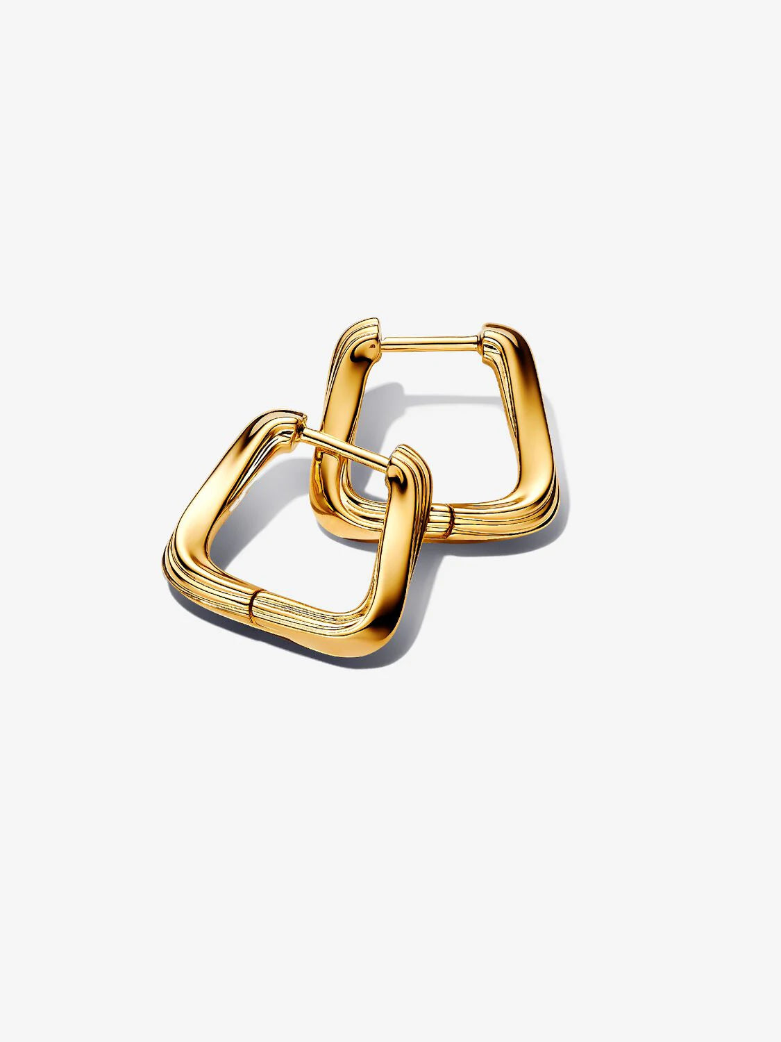 New Authentic 925 Sterling Silver Earrings Twisted Huggie Rippled Open Hoop Earrings Original For Women Jewelry