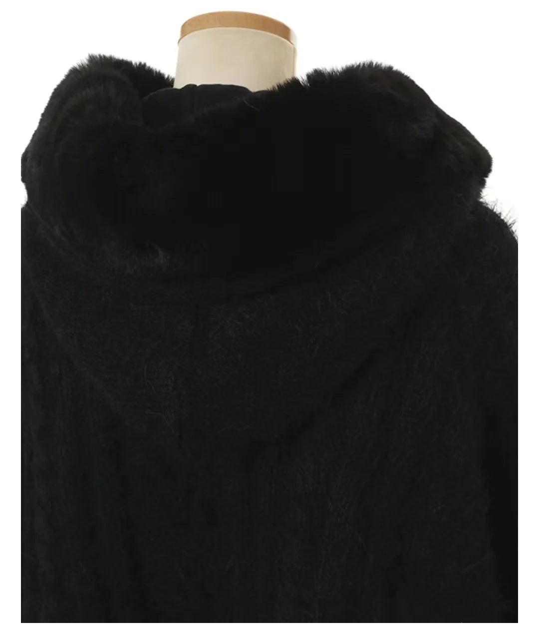 Japanese Sweet Soft Thick Women's Double-Layer Big Ribbon Hooded Knitted Cloak 3 Colors Autumn and Winter Ponchos Warm Jacket