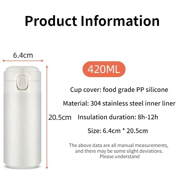 320ml/420ml The Powerpuff Girls Portable Large Capacity Sport Water Bottle Children Drinking Cup Thermal Stainless Steel