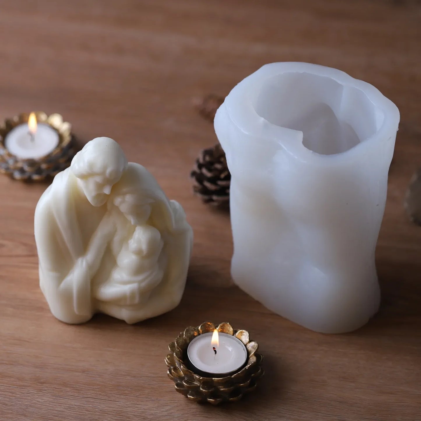 2D/3D Jesus Cross Statue Silicone Mold Jesus Kobe Candle Silicone Mold Candle Mould Greek Mythology resin mold  gypsum mould