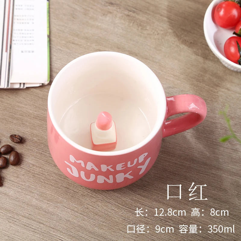 Cute Cartoon Coffee Figurine Mugs with Animal Inside, Ceramic 3D, Uincorn, Love Novelty Cup, Christmas Gift for Friends, Kids