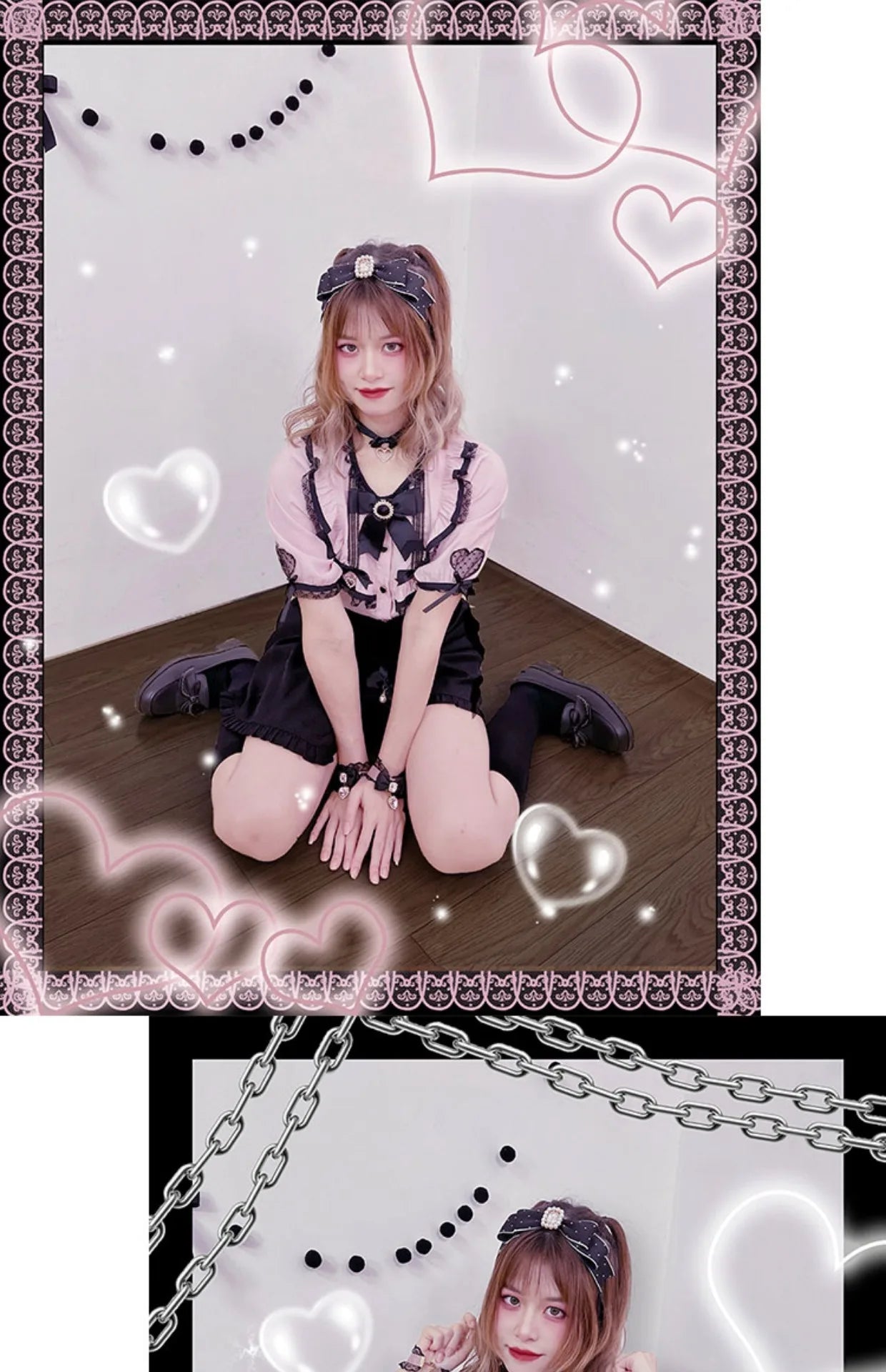 Sweet Cute Hairbands Japanese Style Lolita Headwear Rhinestone Pearl Polka Dot Bownot Headdress Tiaras for Girl Accessories