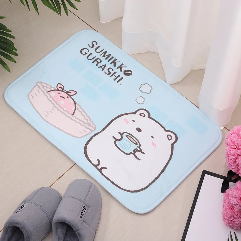 Sumikko Gurashi Doormat Entrance Door Mat Room Mats Home Kitchen Carpet Balcony Rugs Bathroom Rug Foot Bath House Floor Bedrooom