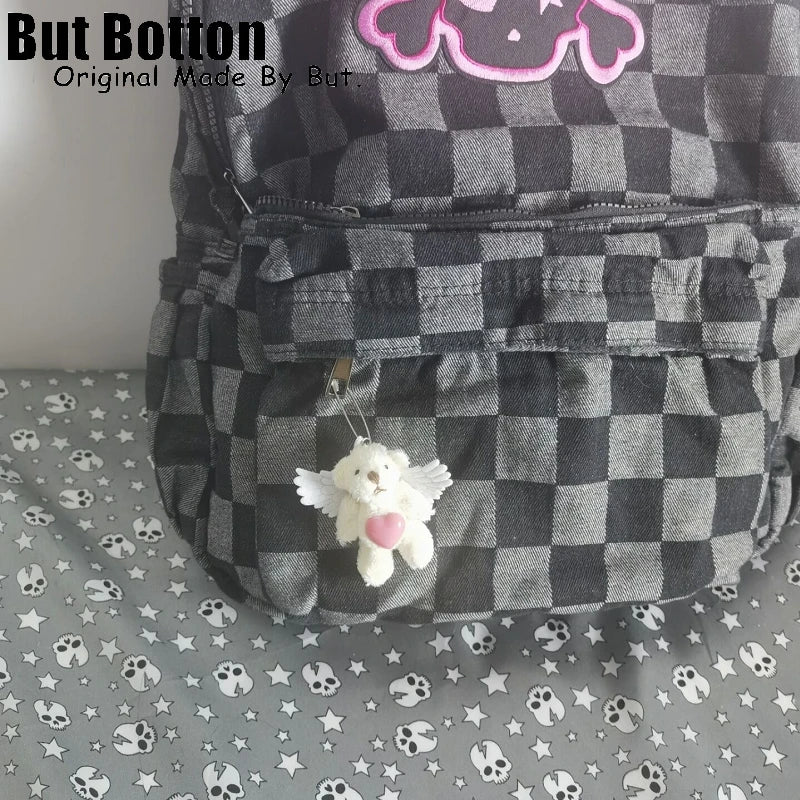 Men Women Streetwear Backpack large capacity Skull homestay y2k versatile hot girl goth punk bag student skeleton schoolbag