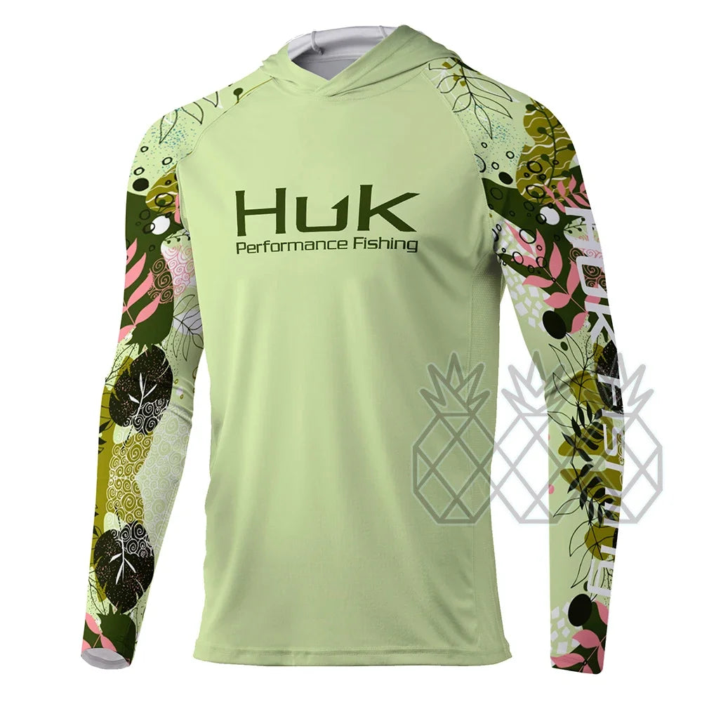 HUK Fishing Hoodies Shirts Men Long Sleeve Quick Dry Breathable Clothing Uv Protection Outdoor Fishing T-shirt Camisas Ce Pesca