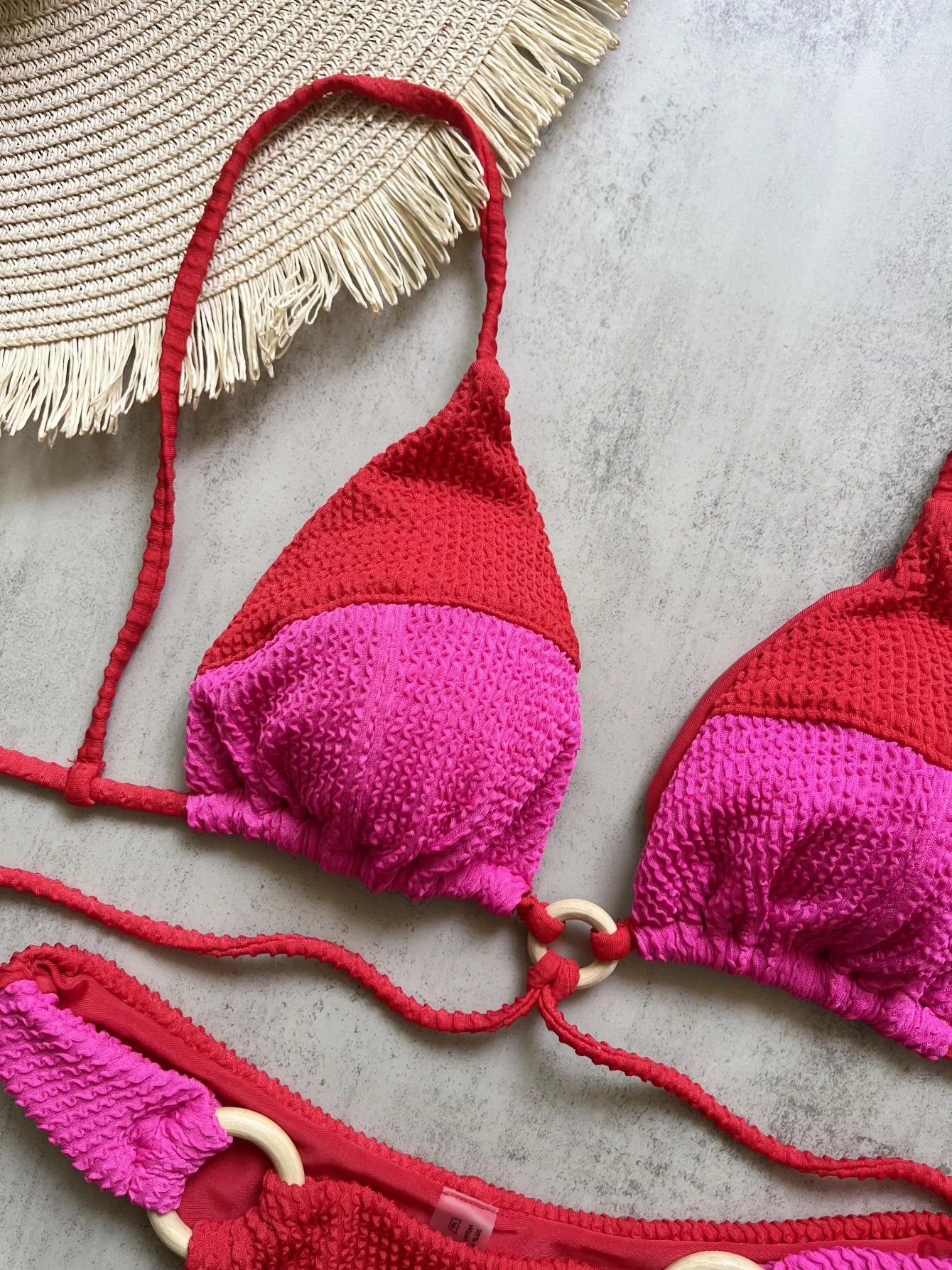 Sexy Neon Green Bikini Set 2025 Tassel Drawstring Side Thong Swimsuit Women Summer Push Up Swimwear Bathing Suit Beach Wear