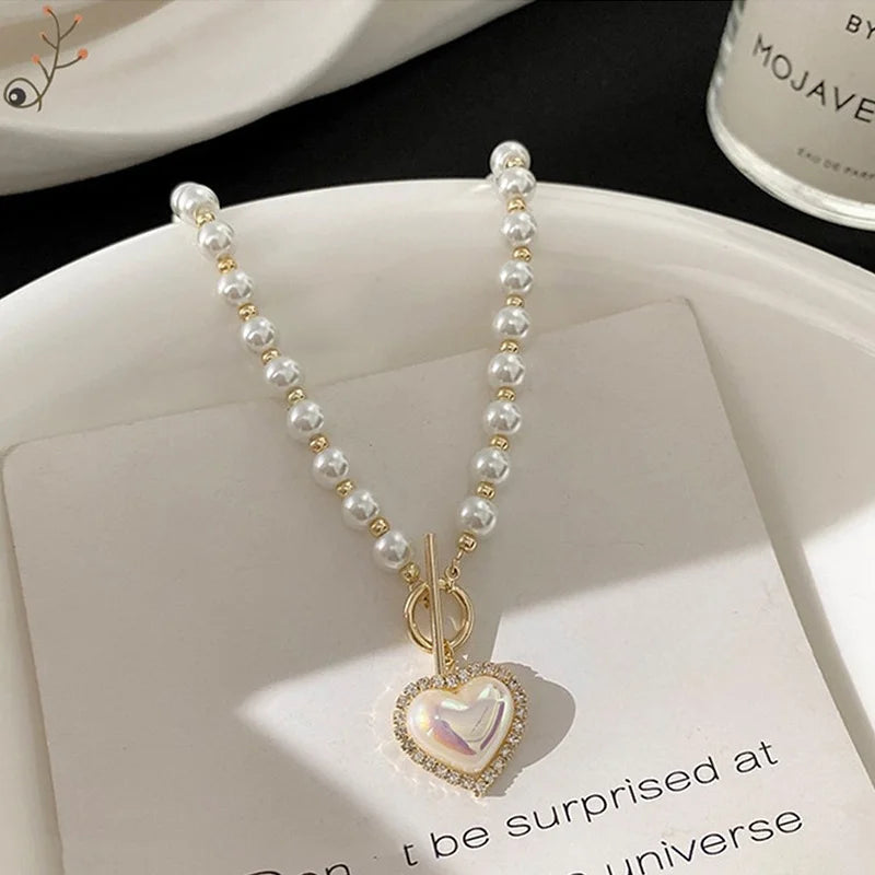 Fashion Imitation Pearl Rhinestone Necklace Stainless Steel Extra Long Drawstring Snake Tassel Metal Chain Women's Jewelry Gifts