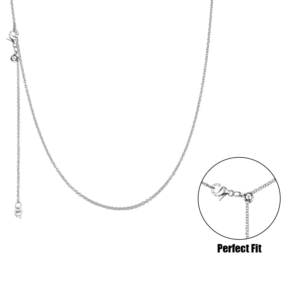 Hot Sale Original 925 Sterling Silver Colorful Bow Tie Necklace Red Heart Pendant Round Necklace Classic DIY Fine Christmas Gift