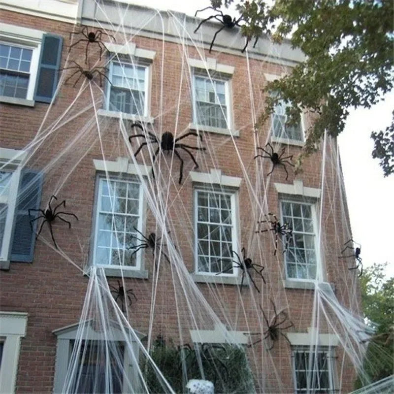 30cm/75cm Halloween Giant Black Plush Spider Decoration Haunted House Prop Indoor Outdoor Decor Halloween Decoration