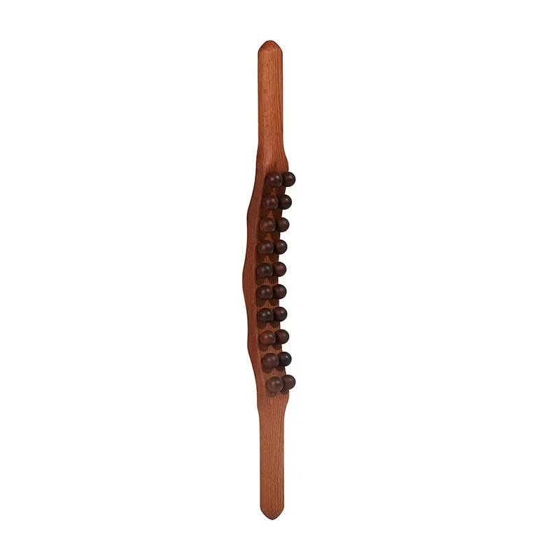 20/8 Beads Gua Sha Massage Stick Back Massage Tendons Wood Scraping Stick Point Treatment Gus A Sha Tool Muscle Relaxing