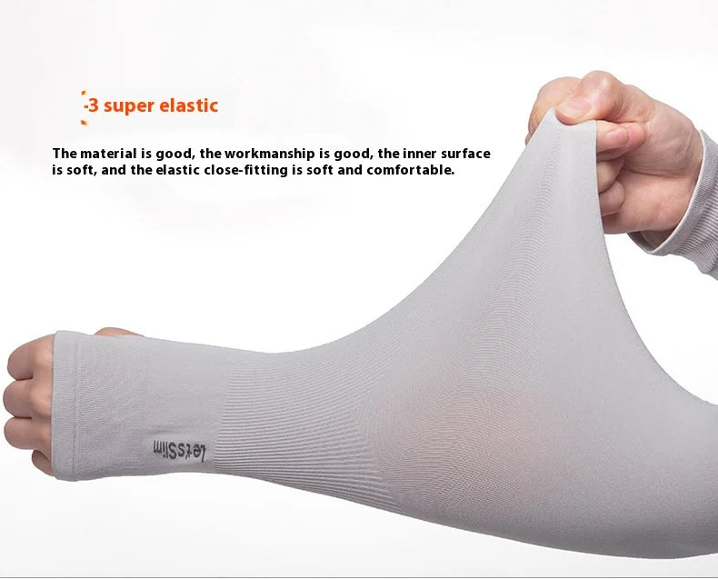 Ice Sleeves for Men and Women Summer Arm Protection Ice Silk Sun Protection Sleeve Cover Outdoor Ice Sleeves UV Protection Thin