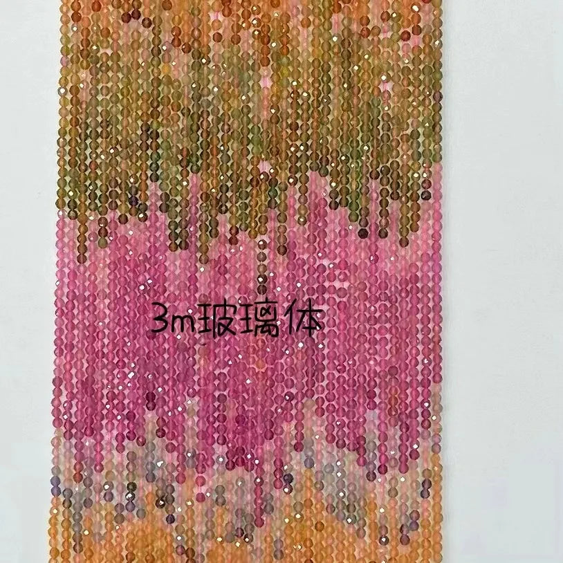 AAA Grade Natural  Rainbow Colorful Tourmaline Slice Loose Bead Jewelry DIY Bracelet Necklace 38cm Manufacturer Wholesale