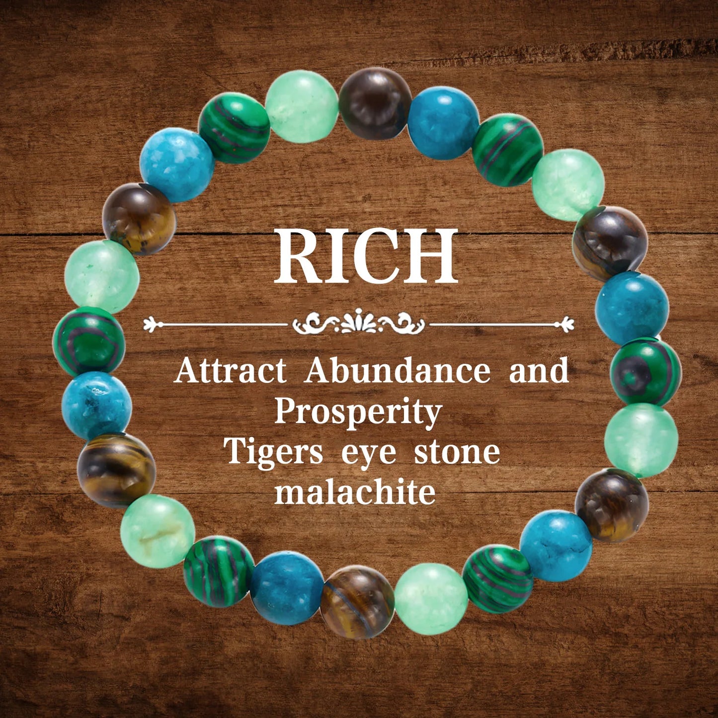 Attract Wealth Good Luck Fashion 8mm Natural Stone Beaded Bracelet for Women Bracelet Jewelry Colorful Party Gift
