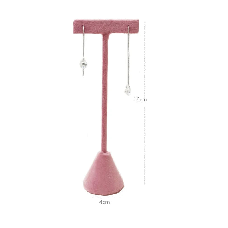 High End Pink Velvet Jewelry Display Props Ring Earrings Holder Necklace Bracelet Tray Organizer Jewelry Store Window Display