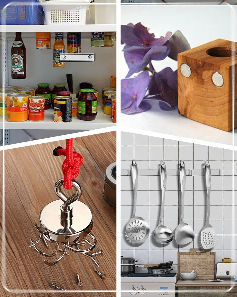 Super Strong Neodymium Fishing Magnets Heavy Duty imanes Magnet with Countersunk Hole Eyebolt for Salvage Magnetic Fishing