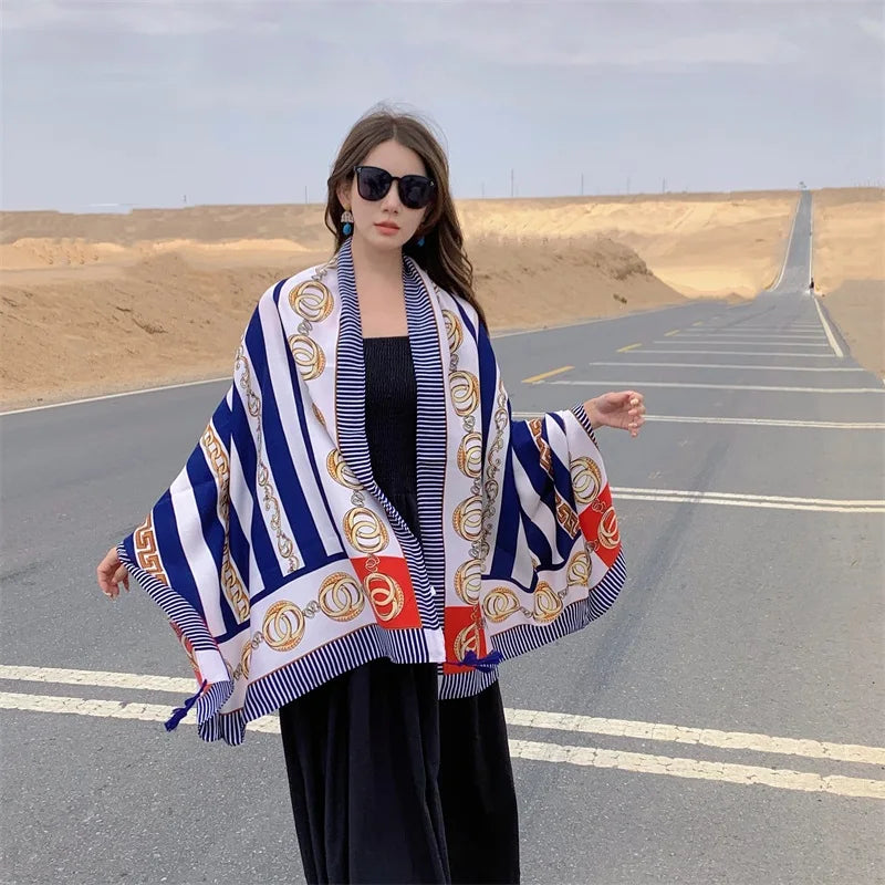 Travel Beach Sunscreen Scarves for Women Bikini Large Sarong Wrap Scarf Brazilian Swimsuit Bathing Cover-ups 17 Styles 90x180cm