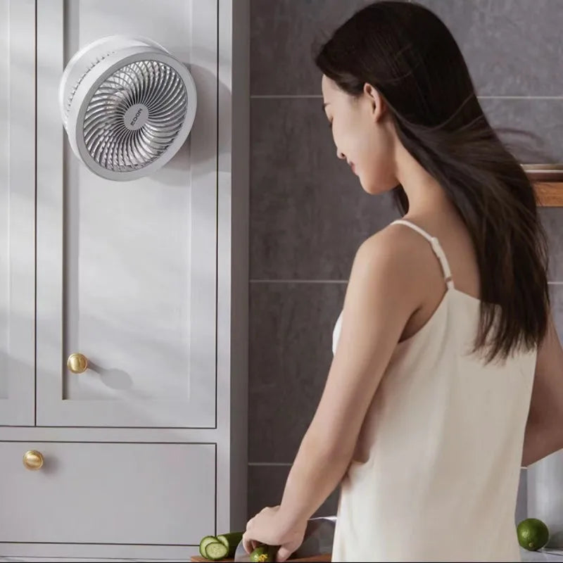 Portable Rechargeable Pedestal Cooling Light Folding Stand Desk Fan High Speed Electric Fan With Remote Control