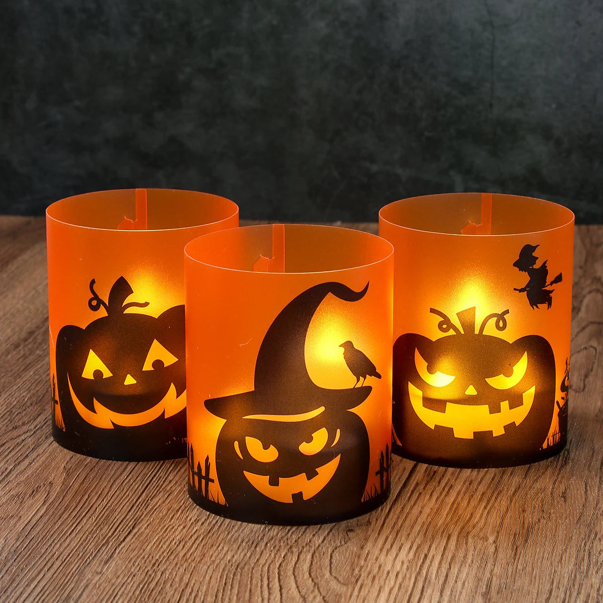 6pcs Halloween Pvc Lantern Ghost Pumpkin Bat Lampshade No Lights Halloween Party Home Table Decoration Haunted House Horror Prop