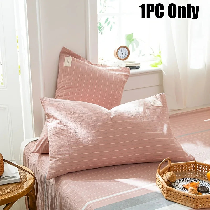 Christmas gift 1pc Luxurious 100% cotton Brushed Twill Weave Pillowcase, Envelope Closure, Soft Cozy Bed Pillow Cover, 48x74cm