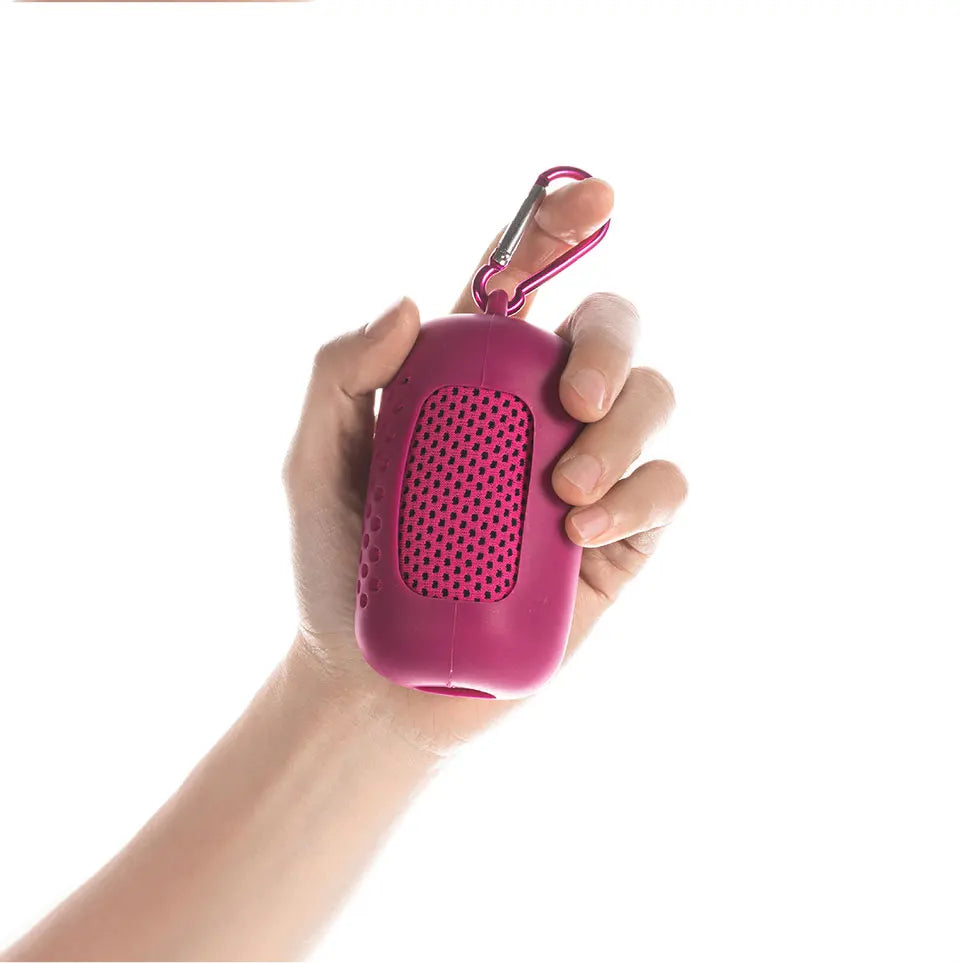 Portable Sport Towel with Mini Silicon Gel Set Cold Towel Breathable Fitness Sport Gym Running Outdoor Quick Dry Cooling Towel