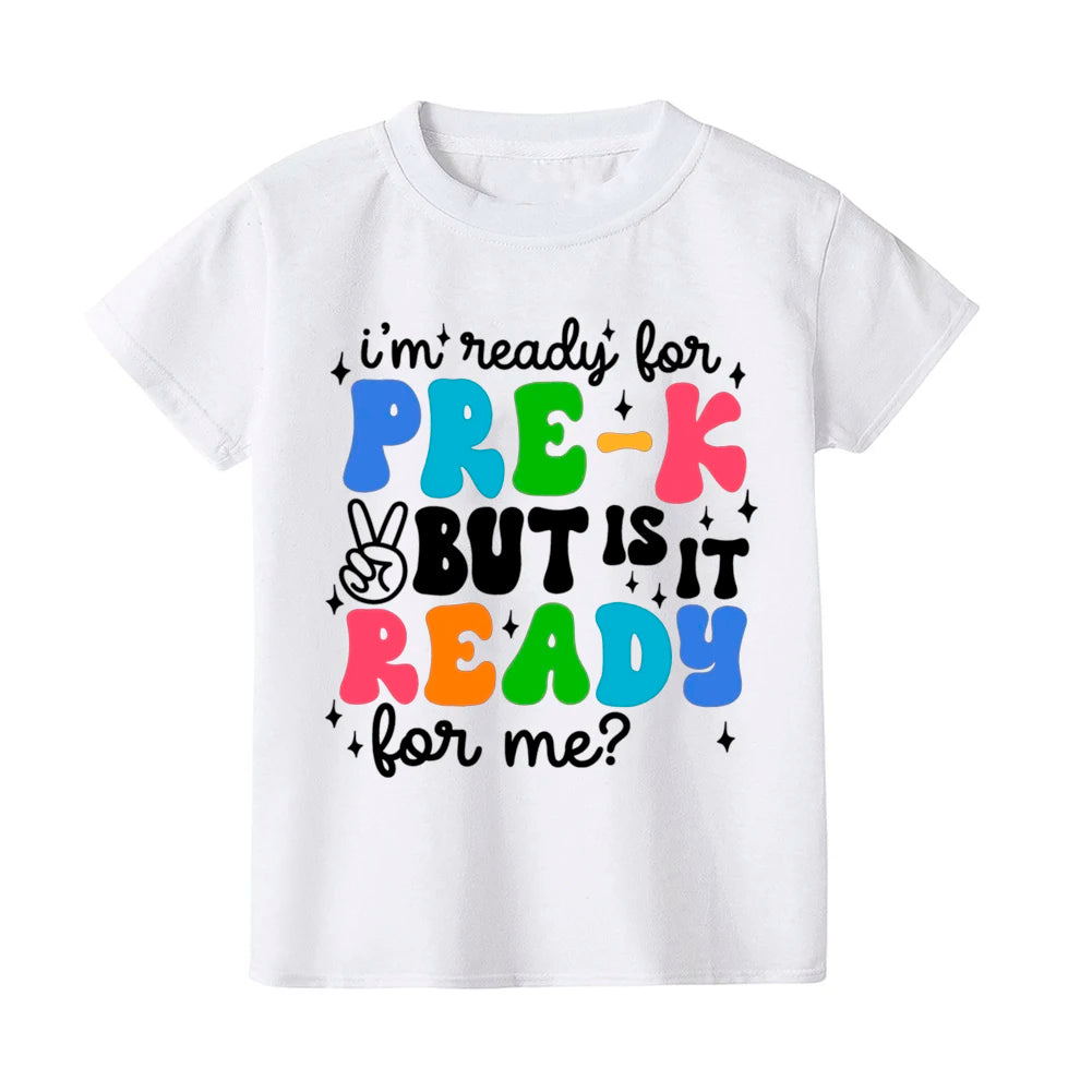 Hello Pre- K Kids Shirt Boys Girls Cute Clothes First Day of School T-shirt Back To School Gift Preschool Shirt Toddler Shirt