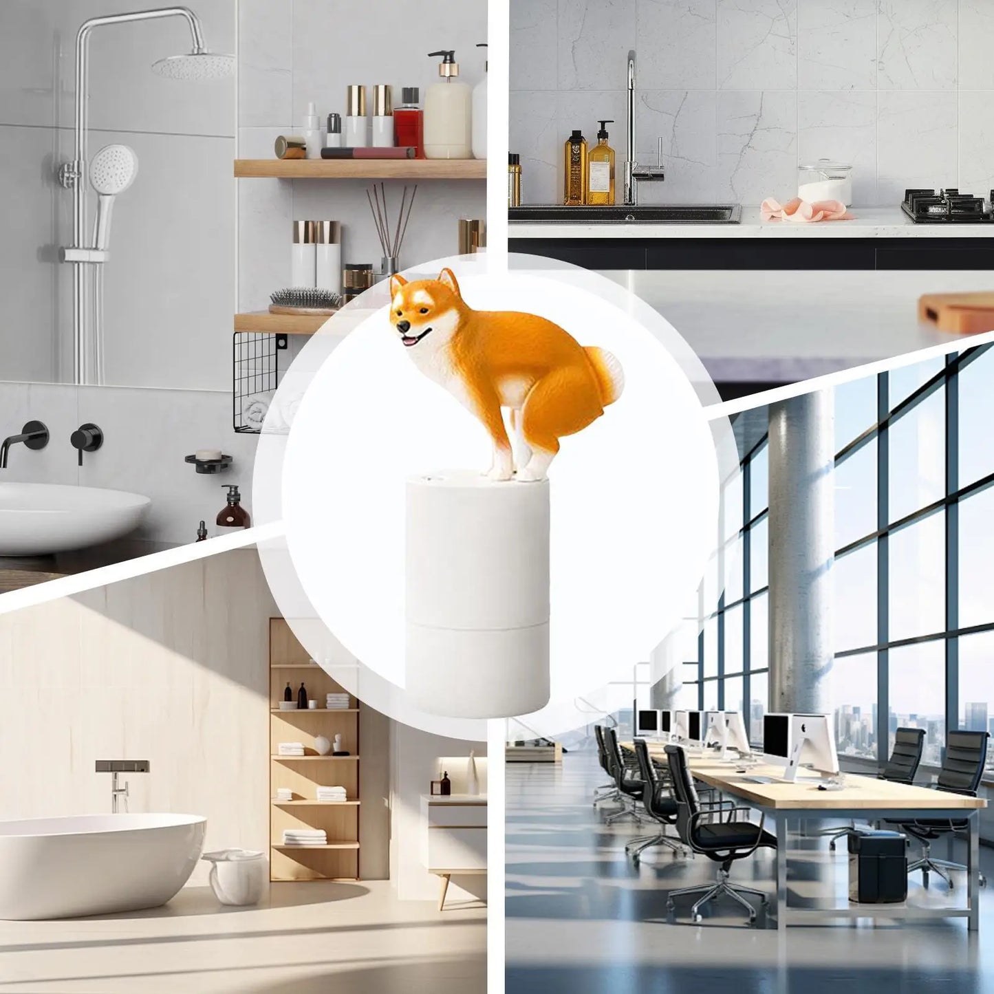 Automatic Soap Dispenser Cute Shiba Inu automatic sensing foam hand soap dispenser Bathroom Accessories perfect Christmas gift