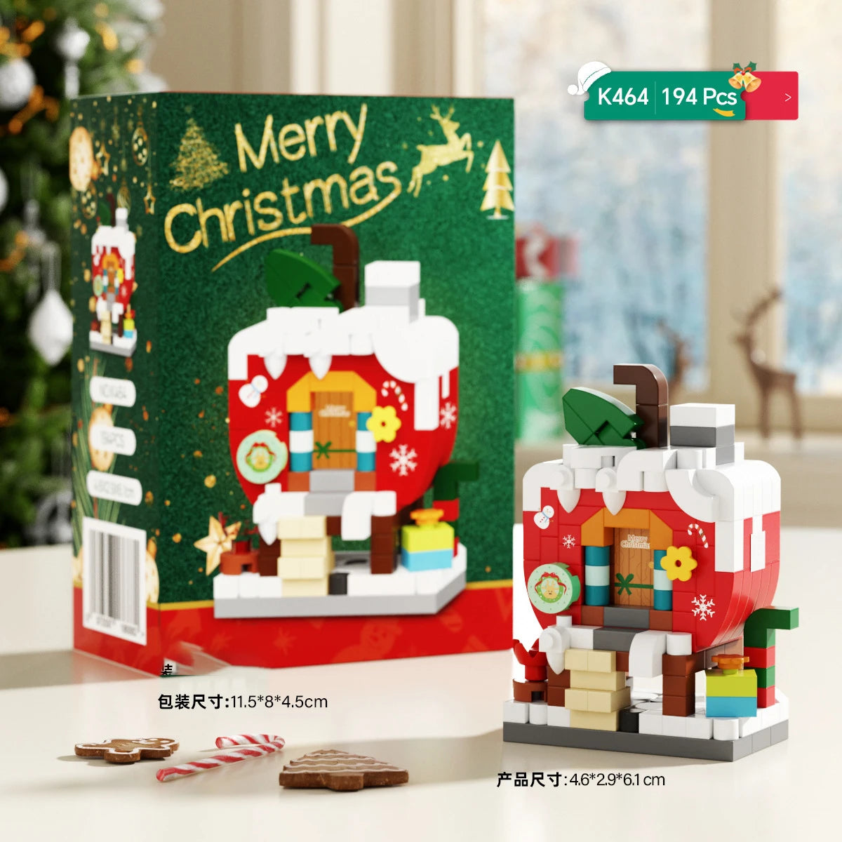 christmas train santa claus moc building blocks toys construction set for girls christmas tree decorations micro building blocks