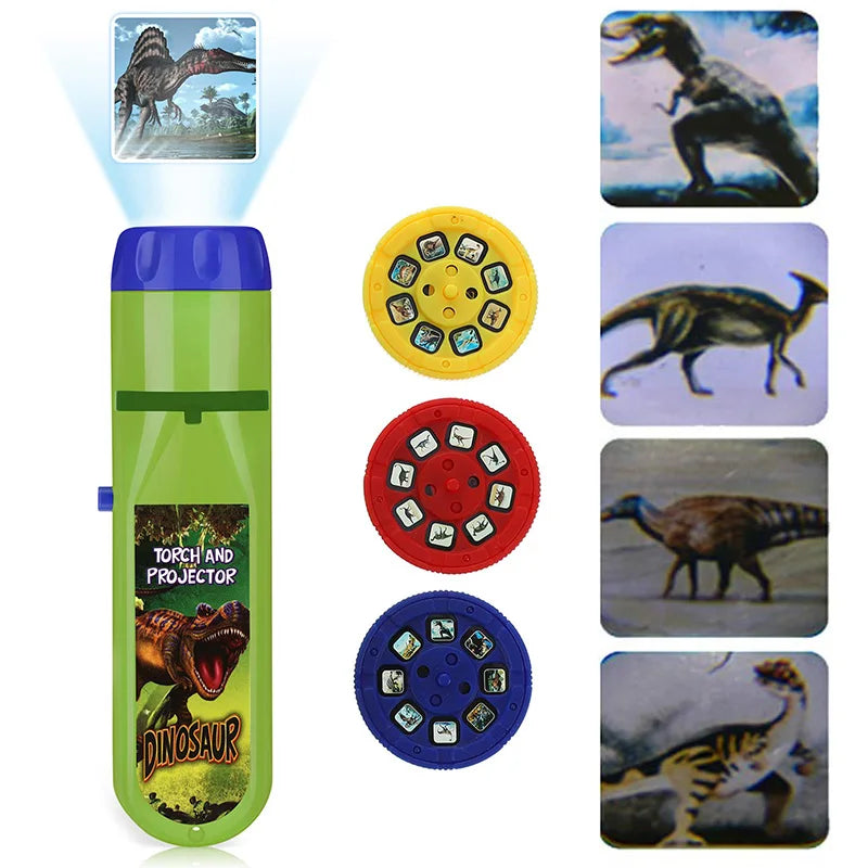 Children Fun Projector Light Flashlight Puzzle Early Education Projection Light for Kids Baby Bedtime Toy Christmas Gift TMZ