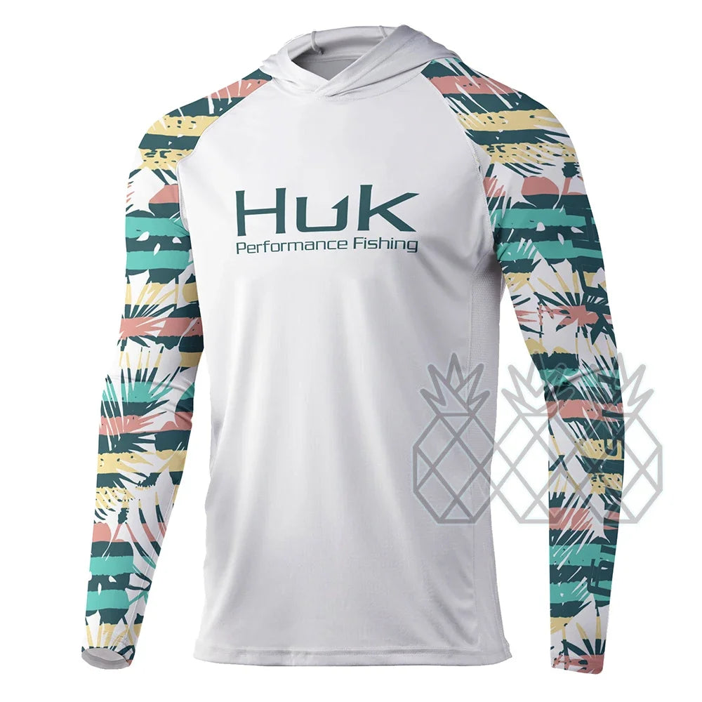 HUK Fishing Hoodies Shirts Men Long Sleeve Quick Dry Breathable Clothing Uv Protection Outdoor Fishing T-shirt Camisas Ce Pesca