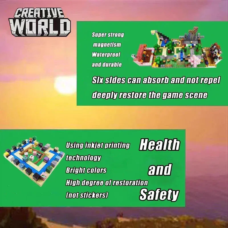 Magnetic Building Blocks DIY Magnets Toys Mine World Magnet Cubes Stacking STEM Toys Construction Toys Children's Christmas Gift