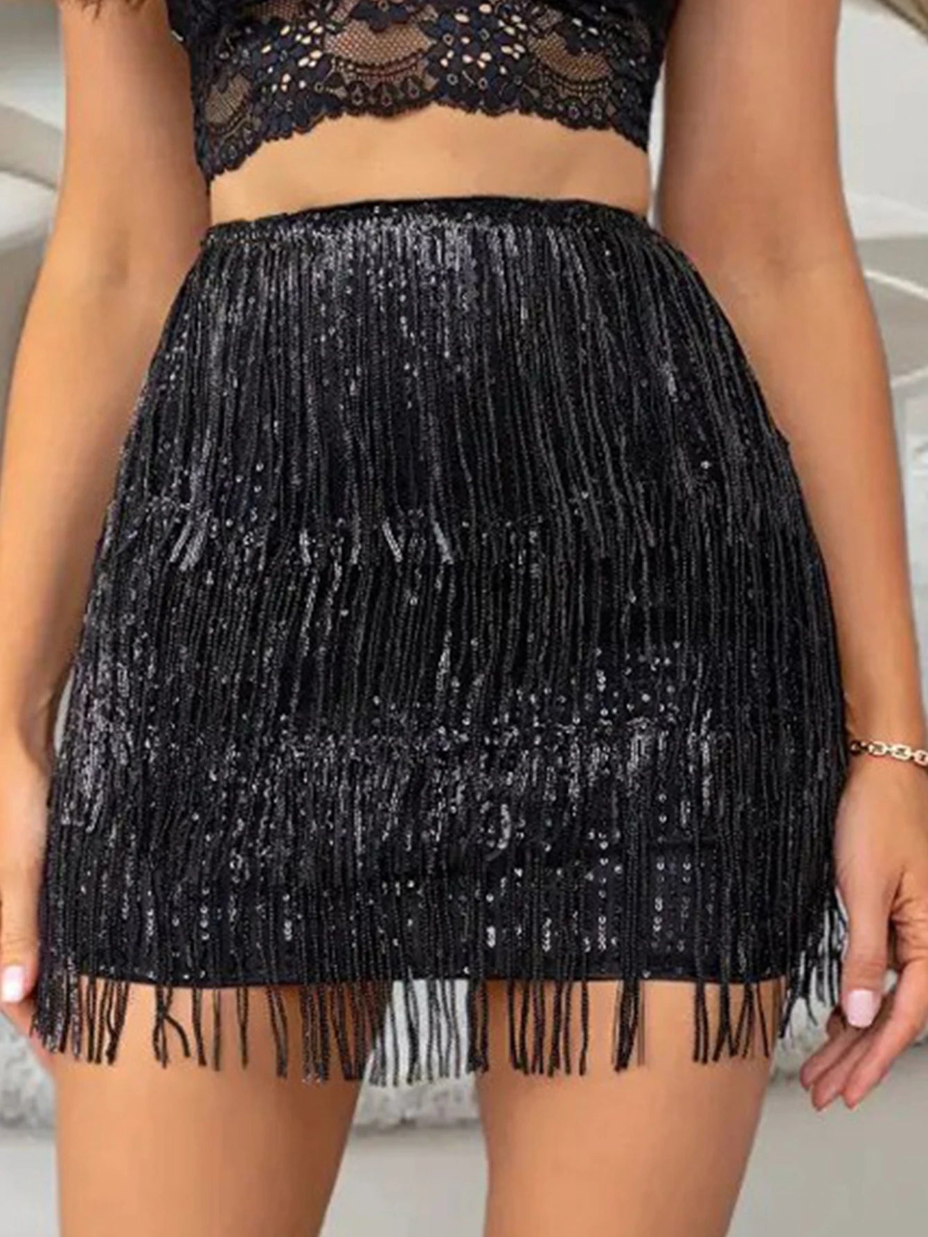 Sexy vintage black sequin mini skirt women summer luxury high waist party skirts night club outfits y2k streetwear pencil skirt