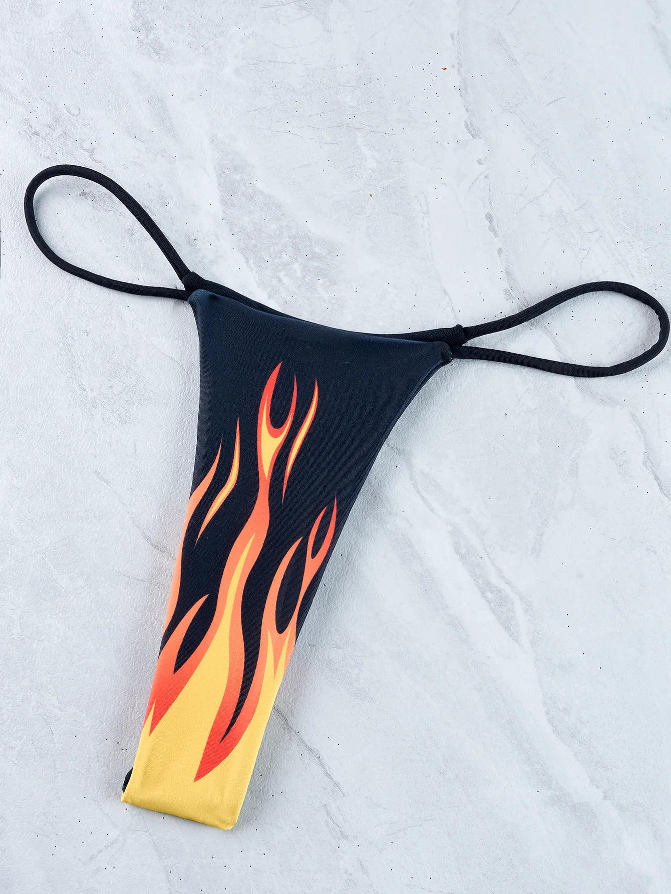 Sexy Micro Bikini 2024 Woman Swimsuit Flame Print Swimwear Women String Thong Bikinis Set Female Bathing Suit Beach Wear Biquini
