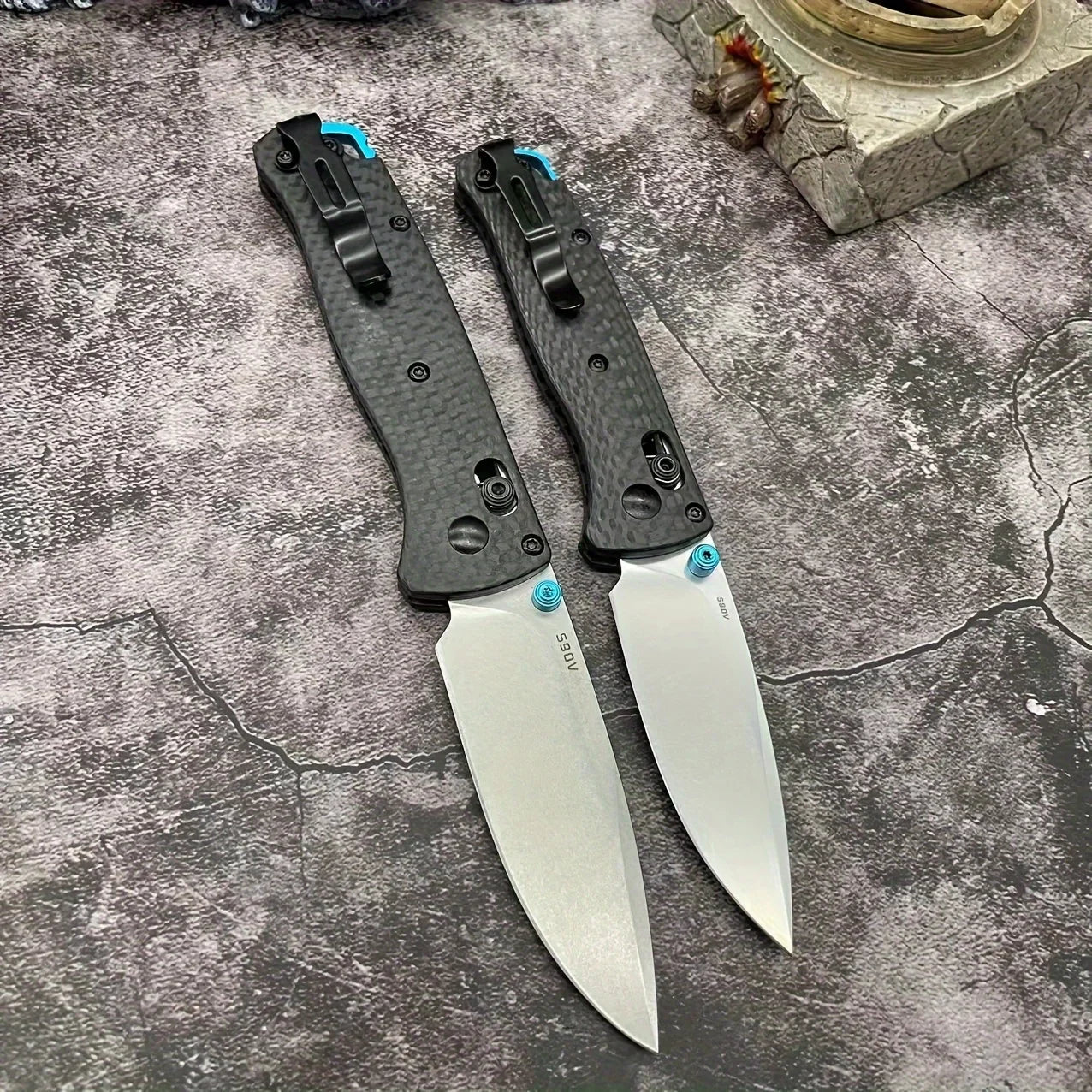 BM 535-3/533-3 Bugout AXIS Folding Knife Carbon Fiber Handles Outdoor Camping Hunting Pocket Tool with Box Christmas Gift