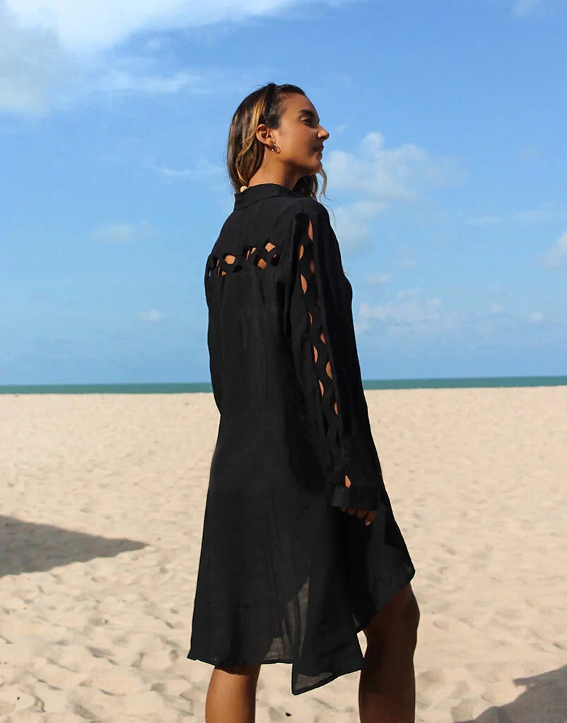 2024 Crochet White Knitted Beach Cover Up Dress Tunic Long Pareos Bikinis Cover Ups Swim Cover Up Robe Plage Beachwear
