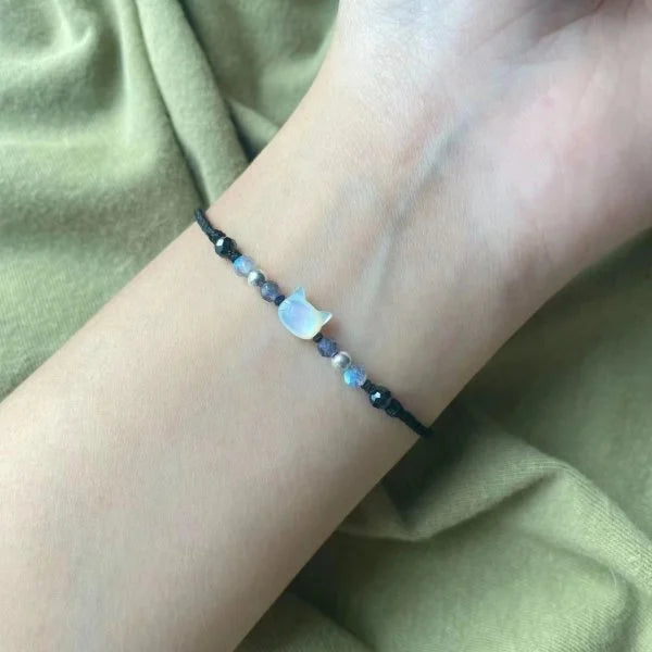 Handmade Couple Cute Cat Bracelet Unique Stylish Hand Rope For Women Men Beaded Woven Bracelet Wrist Jewelry Gifts