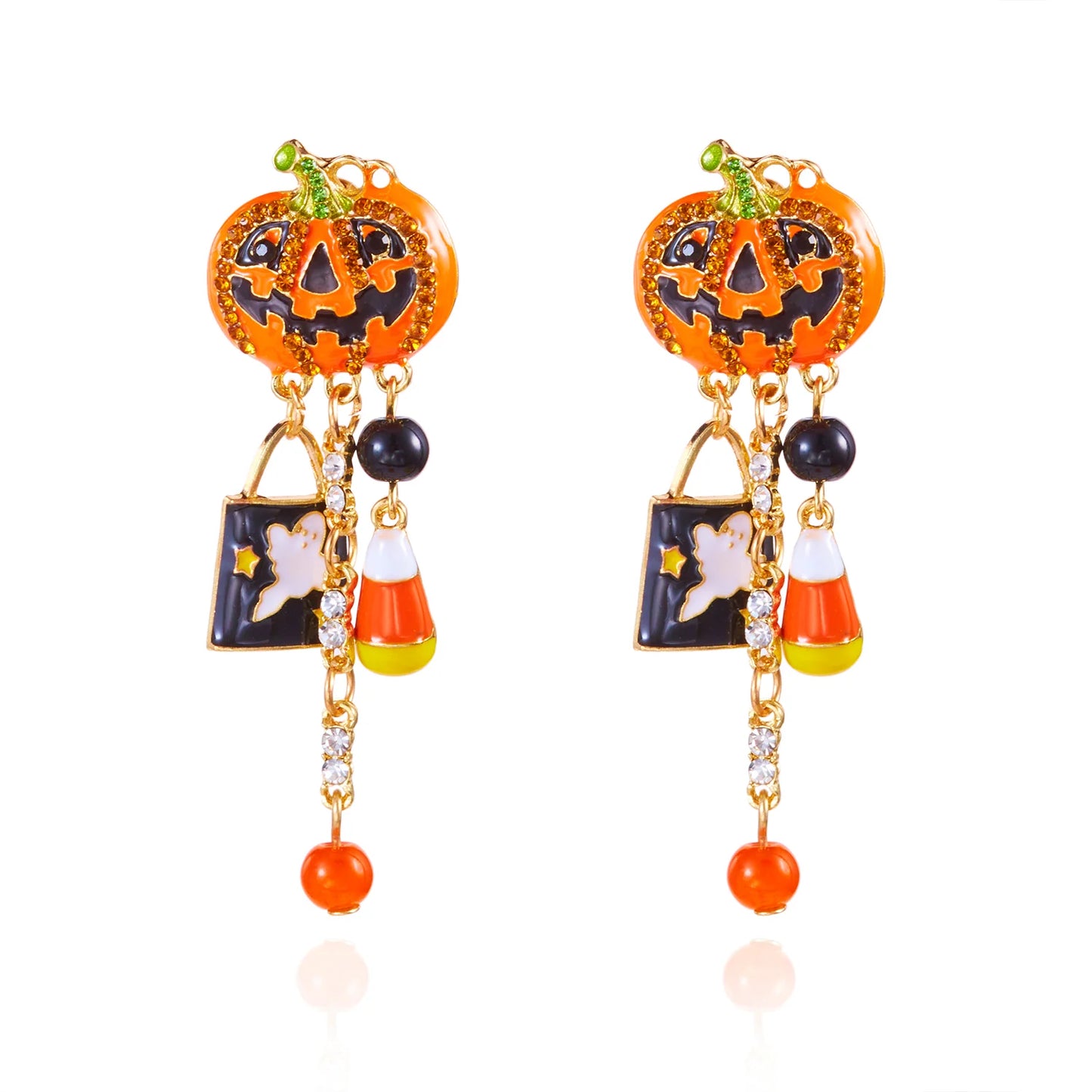 Creative Halloween Earrings For Women Zinc  Halloween Pumpkin Earrings Dangle Fashion Pumpkin Earrings Halloween Jewelry Gift