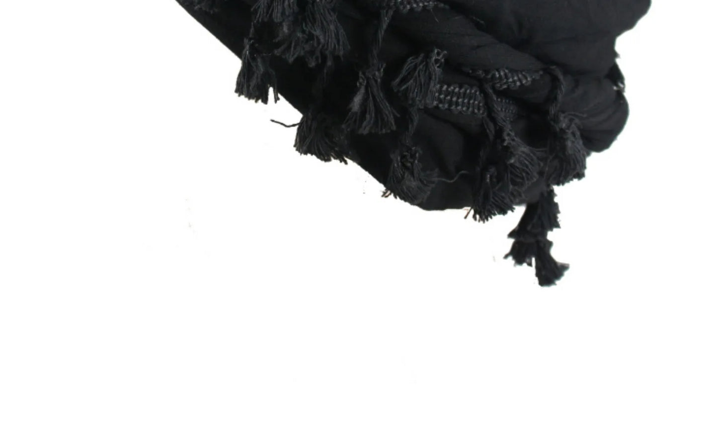 Men Hat Punk Burr Trim Twisted Tail Fringe Cotton Bandana Hat Hop Turban Hats Head Wrap Beanie Cap Solid Color Docker Hat 2024