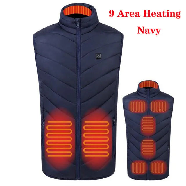 17 Areas Usb Heated Jacket Men Women Electric Heated Vest Heating Vest Heated Bodywarmer Usb Inner Heat Vest Veste Chauffante