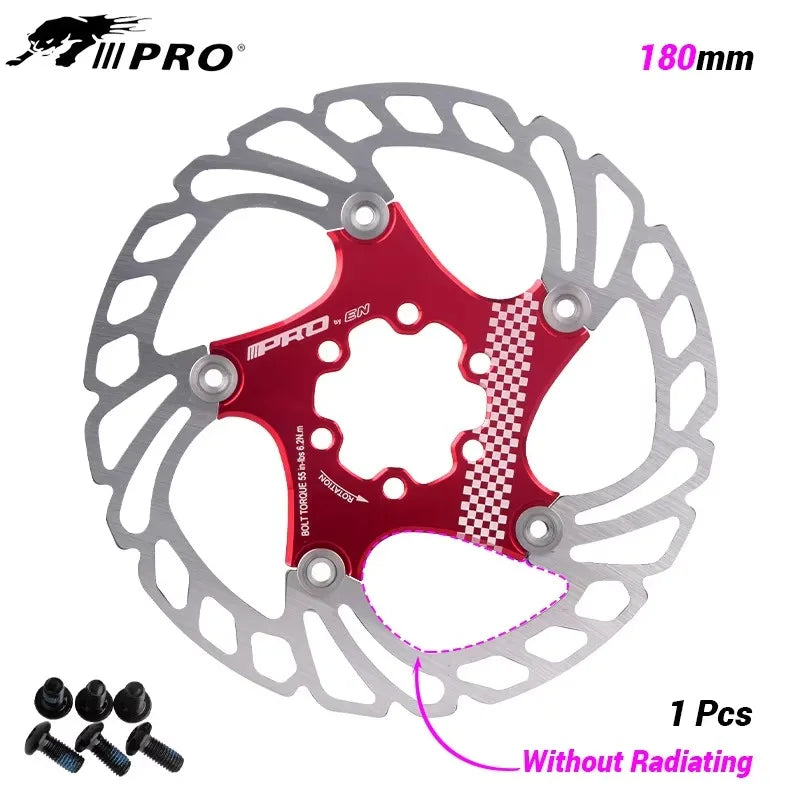 IIIPRO 6-Bolt Brake Disc 160mm/180mm/203mm Brake Disc Rotor Floating Cooling Heat Dissipation DH 6 Inch MTB/Road Bike