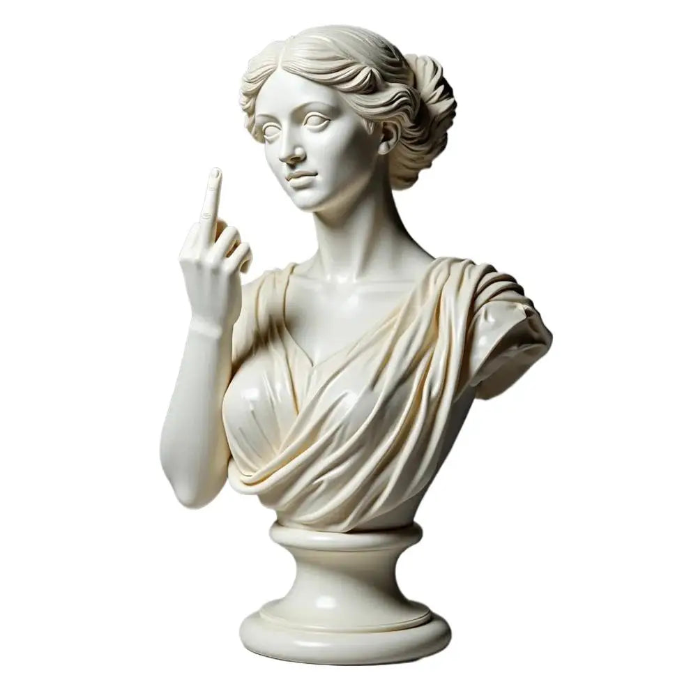Vienna Goddess Statue 3D Resin Craft Ornaments Statue Apollo Bust Greek Head Bust Cultural Symbol Office Home Decoration