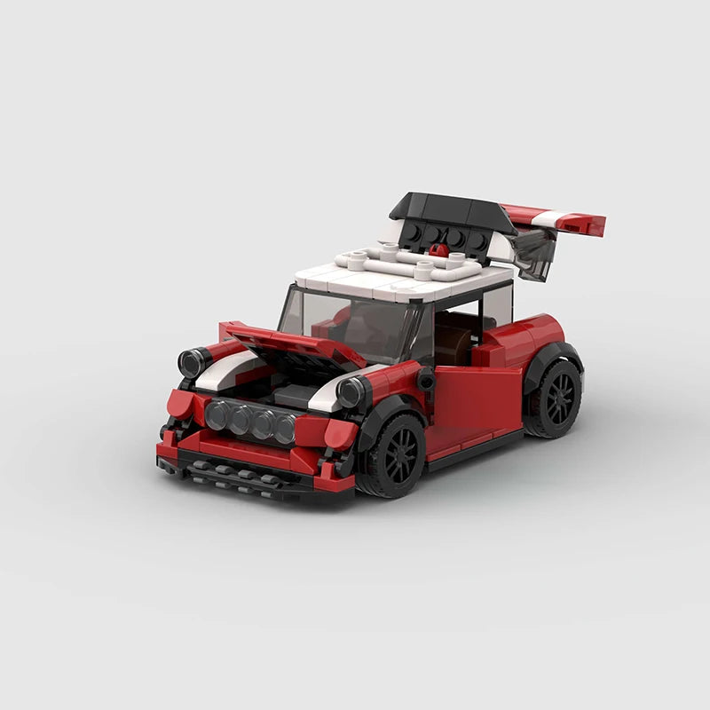 MOC Classical Speed Car City Super Race Vehicle Mini Cooper Model Building Block Brick Racing Technical Christmas Gift