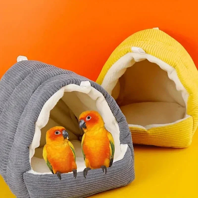 Cute Winter Warm Bird Cage Parrot Cotton Nest Budgie For Hammock Hut Tent Bed Hanging Cave Pet Products