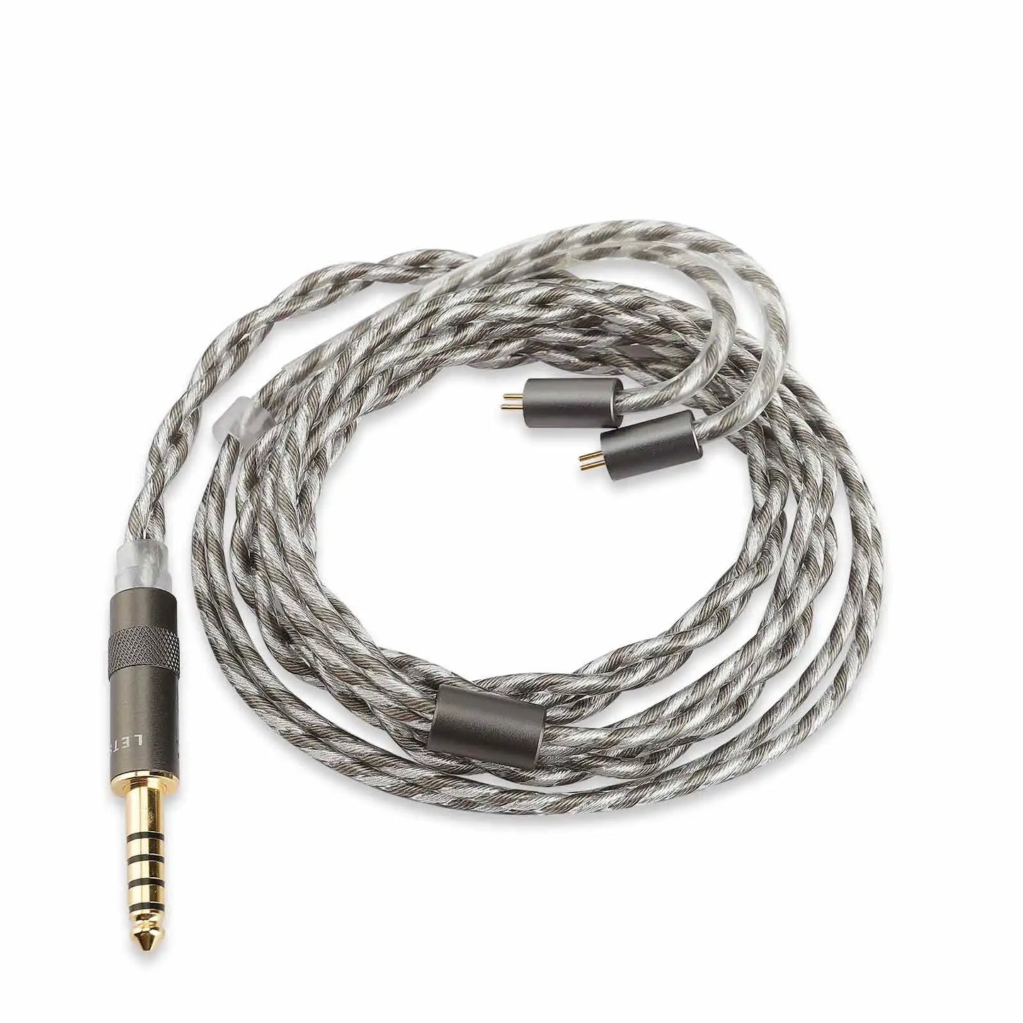 LETSHUOER M5 audio 3.5mm cable or 4.4mm balanced headphone cables with 2 pin connector 392 strands silver-plated copper cable